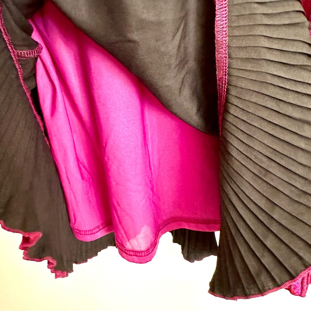 TCEC Pink Metallic Ruffle Mini Dress Size Large - Picture 8 of 11